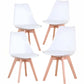 Lot de 4 Chaises de Salle a Manger - Cuir Blanc