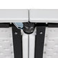 Table pliante et bancs blancs en plastique durable - 183 cm