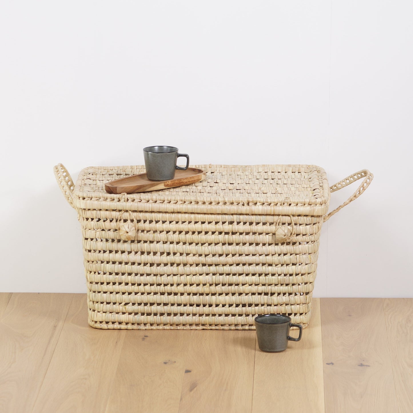 Malle de Rangement en Feuilles de Palmier 60cm