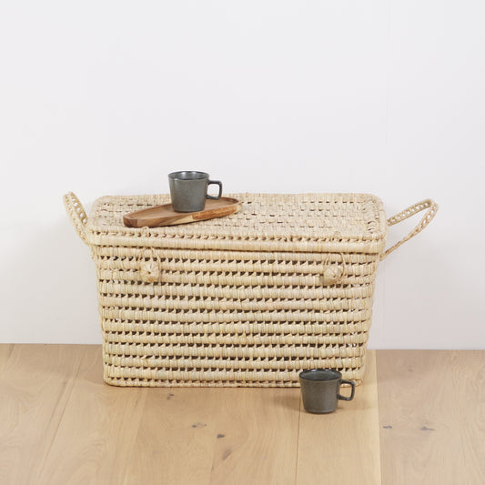 Malle de Rangement en Feuilles de Palmier 60cm